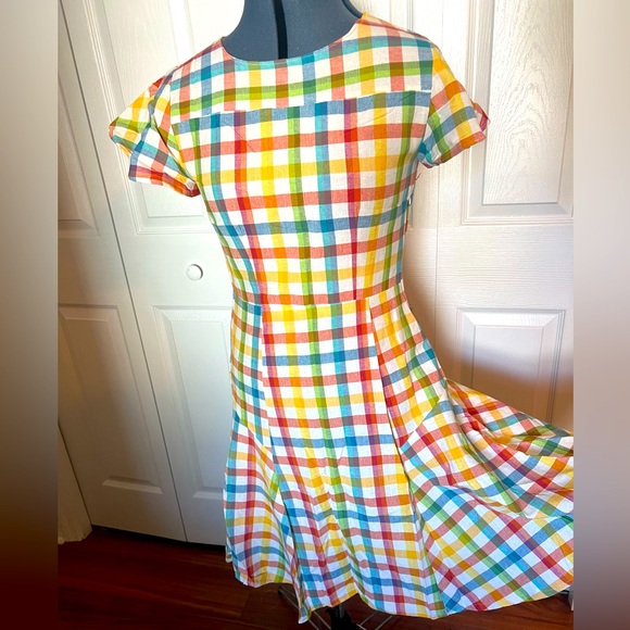 Fit and Flare Summer Gingham dress - Picture 3 of 15